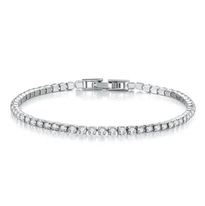 925 Silver 3/4/5mm Moissanite Bangle Wedding Bracelet