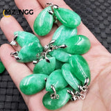 Emerald Green Dry Cyan Water Drop Pendant Jade Necklace Charm