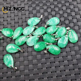 Emerald Green Dry Cyan Water Drop Pendant Jade Necklace Charm
