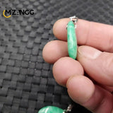 Emerald Green Dry Cyan Water Drop Pendant Jade Necklace Charm
