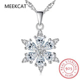 Moissanite Snowflake Pendant Necklace D VVS1 Lab Diamonds 925 Sterling Silver