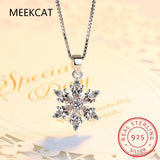 Moissanite Snowflake Pendant Necklace D VVS1 Lab Diamonds 925 Sterling Silver