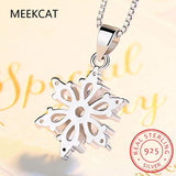 Moissanite Snowflake Pendant Necklace D VVS1 Lab Diamonds 925 Sterling Silver