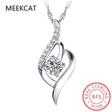 Moissanite Diamond Round Pendant Necklace Sterling Silver Chain