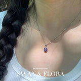 Natural Charoite Pendant Necklace Healing Energy Gift