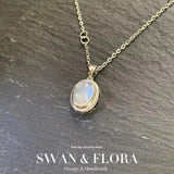 Moonstone Pendant Necklace Healing Energy Gift Lucky Jewelry