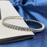 925 Silver Moissanite Tennis Bracelet Men Women Diamond Engagement Gift