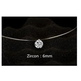 1ct Moissanite Diamond S925 Silver Clavicle Necklace