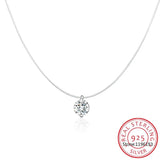 1ct Moissanite Diamond S925 Silver Clavicle Necklace