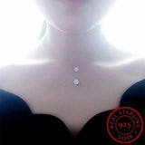 1ct Moissanite Diamond S925 Silver Clavicle Necklace