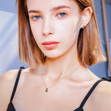 925 Silver Water Drop Pendant Clavicle Necklace Women Jewelry