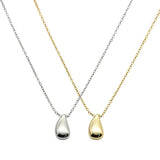 925 Silver Water Drop Pendant Clavicle Necklace Women Jewelry