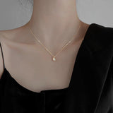 925 Silver Water Drop Pendant Clavicle Necklace Women Jewelry