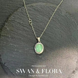 Green Jade Pendant Necklace Healing Energy Gift Lucky Jewelry