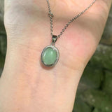 Green Jade Pendant Necklace Healing Energy Gift Lucky Jewelry