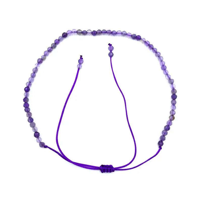 2-3mm Natural Stone Beads Choker Bracelet for Men and Women