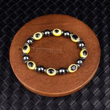 Hematite Beads Bracelet Men Women Health Care Evil Eye Amulet Jewelry