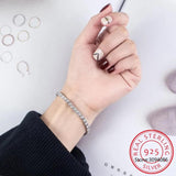 925 Sterling Silver Moissanite Tennis Bracelet for Women 4mm Charm