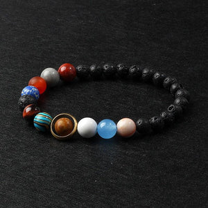 Galaxy Planet Bracelet Solar System Natural Stone Beads Bracelet