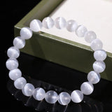 Selenite Beads Natural Stone Bracelet Men Women 6 8 10 Mm Stretch X148