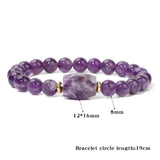 Rose Pink Quartz Citrine Stretch Bracelet Healing Reiki Stone Bangles