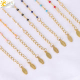 CSJA 7 Chakra Natural Stone Bracelet Reiki Amethysts Chain