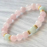 Rose Quartz Amazonite Beads Bracelet