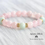 Rose Quartz Amazonite Beads Bracelet