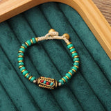 Tibetan Ethnic Stone Bracelet Men Women Nepal Beads Braided Bracelet