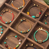 Tibetan Ethnic Stone Bracelet Men Women Nepal Beads Braided Bracelet