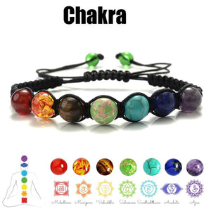 7 Chakra Beads Bracelet Natural Stone Yoga Reiki Healing Balance Bracelet