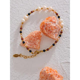 Pearl Bead Chain Bling Bracelet Bangle Stainless Steel