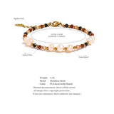 Pearl Bead Chain Bling Bracelet Bangle Stainless Steel