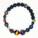 Natural Stone Beads Solar System Bracelet Couple Galaxy Planets Bracelet