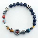 Galaxy Solar System Couple Bracelet Men Universe Eight Planet Natural Stone Bead