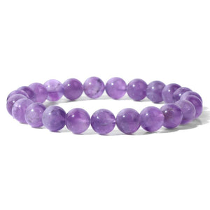 8mm Amethyst Bracelet Healing Stone Agate Bangle Reiki
