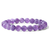 8mm Amethyst Bracelet Healing Stone Agate Bangle Reiki