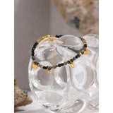 Bohemian Stone Coins Bracelet Stainless Steel Crystal