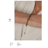Bohemian Stone Coins Bracelet Stainless Steel Crystal