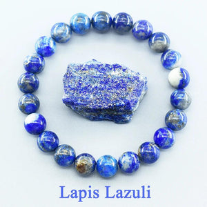 5A Natural Lapis Lazuli Stone Beads Bracelet Homme High Energy Healing Jewelry