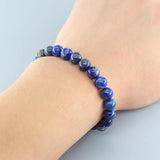 5A Natural Lapis Lazuli Stone Beads Bracelet Homme High Energy Healing Jewelry
