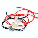 Zodiac Silver Dog Crystal Bracelet Lucky Chakra Braid Bracelet