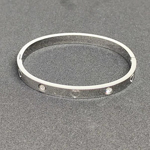Vintage Zircon Steel Buckle Bracelet for Women