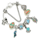 Feather Woodpecker Beads Charm Bracelet Chain DIY Jewelry Gift