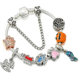 Feather Woodpecker Beads Charm Bracelet Chain DIY Jewelry Gift