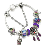 Feather Woodpecker Beads Charm Bracelet Chain DIY Jewelry Gift