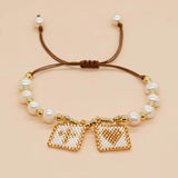 Go2boho Pearl Beaded Bracelet Ins Fashion Summer Love Heart Charm Y2K