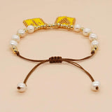 Go2boho Pearl Beaded Bracelet Ins Fashion Summer Love Heart Charm Y2K