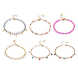 Crystal Bead Heart Bracelet Stainless Steel