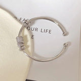 Cuff Bangle Copper with Cubic Zircon Stone